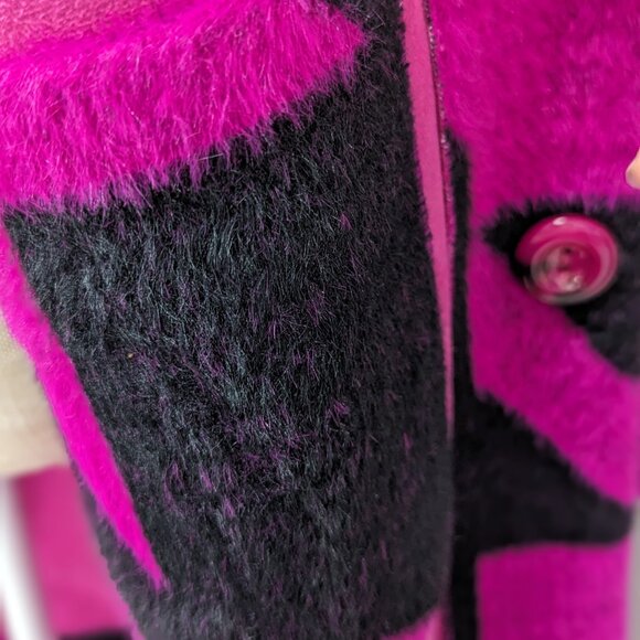 Alex Max Reversible coat Fushcia/Black Size Medium - Picture 6 of 6